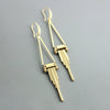 Brass Triangle Chandelier earrings