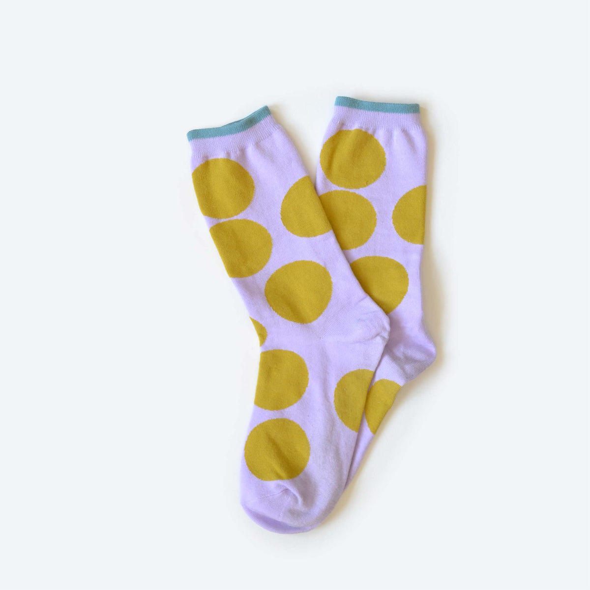 Sutro Bold Dot Crew Socks — Wisteria