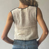 Flower Crochet Button Vest