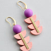 Pink and Purple geometric earrings