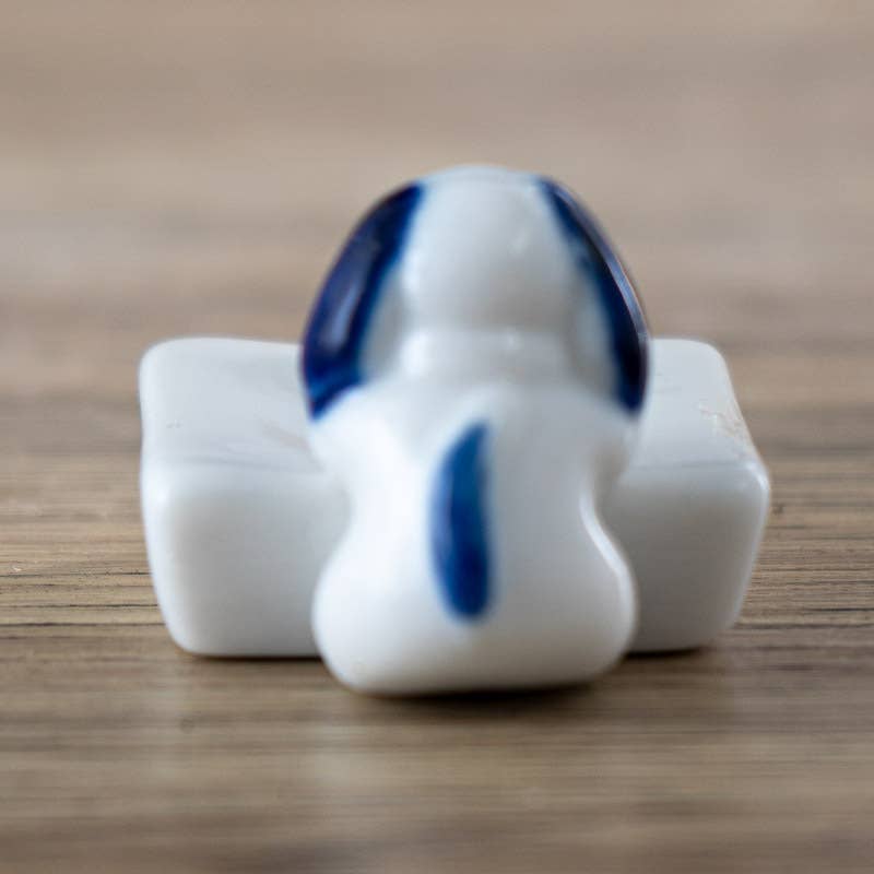 Dog and Bone Porcelain Chopsticks Rest