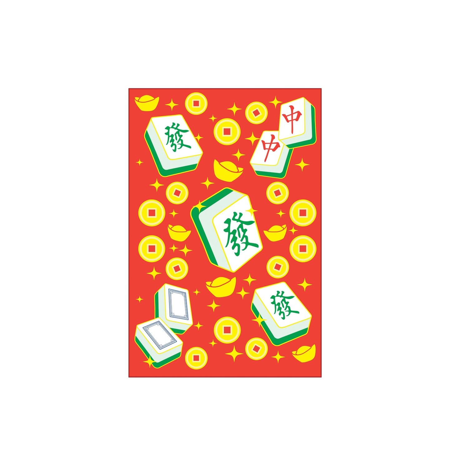 Lucky Mahjong Gold Foiled Red Envelopes Set of 3