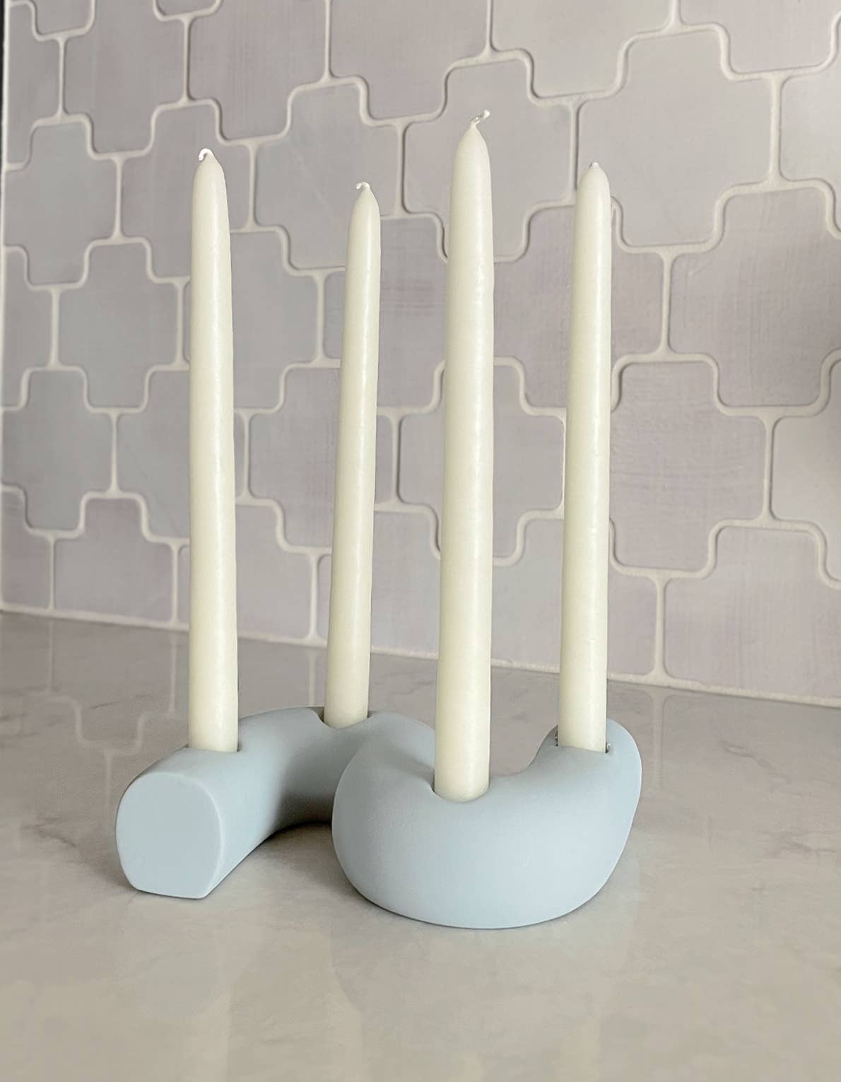 Squiggle Taper Candle Holder On Waverly