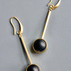 Jet glass earrings
