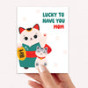 Lucky Cat Mother's Day Card