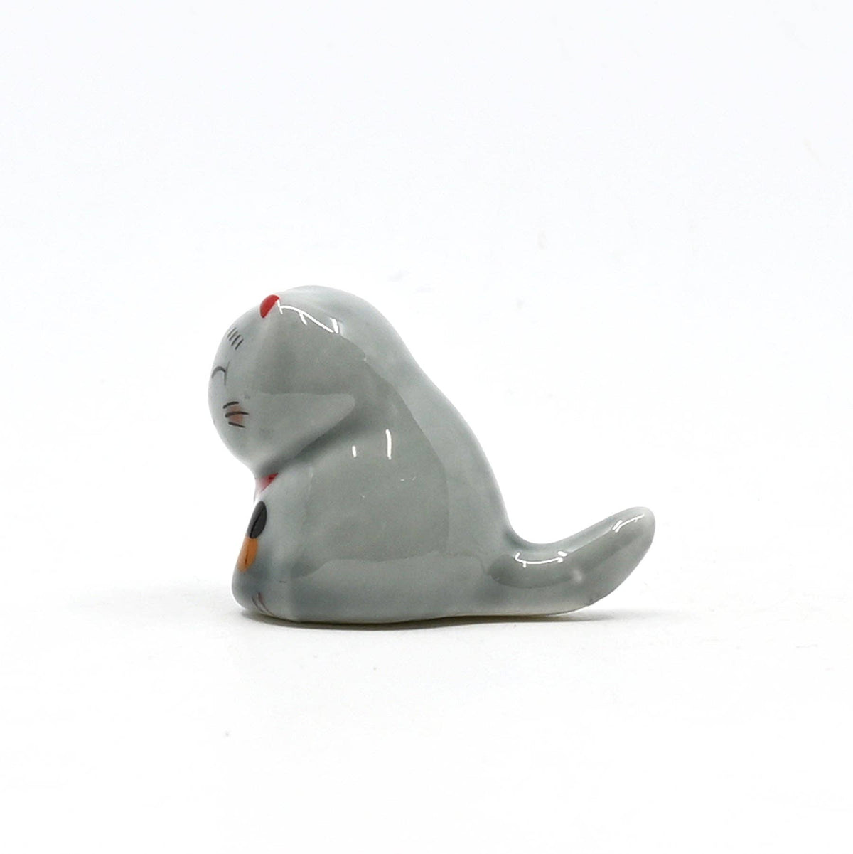 Lucky Cat Chopsticks Rest, Gray