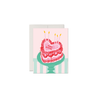 Happy Birthday Heart Cake Card