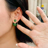 Orbit Duo — Double ended jade stone stud earrings