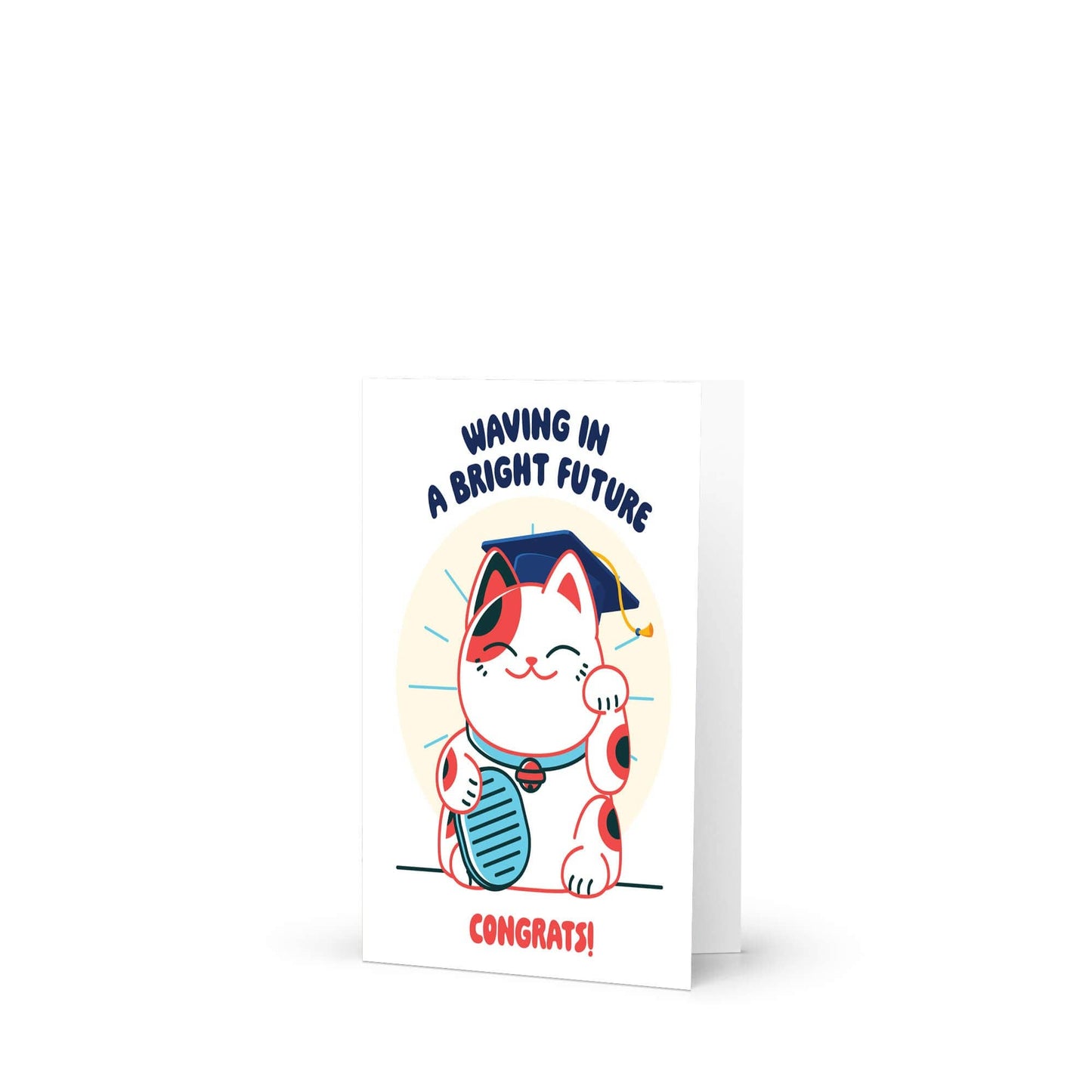 Lucky Cat Graduation Card