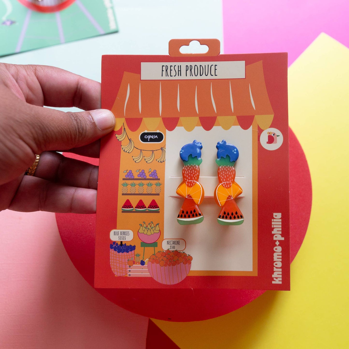 Fruit skewer hair clip