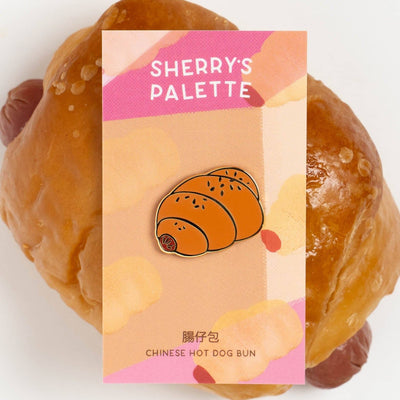 Chinese Hot Dog Bun Enamel Pin