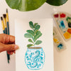 Dragon and Fiddle-Leaf Fig Print