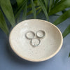 Cream Speckled Ring Dish