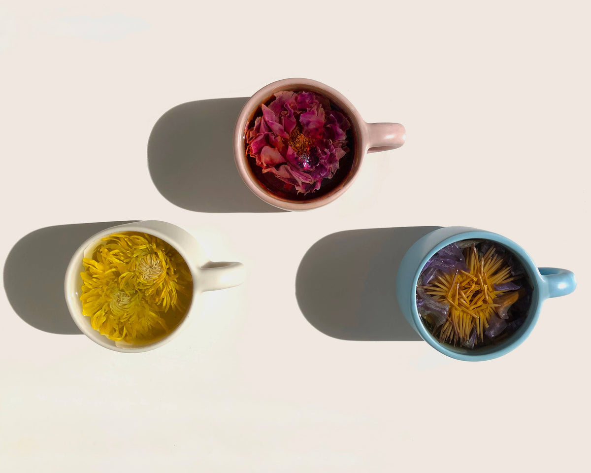 Floral Tea Tasting Set - Lotus, Chrysanthemum, Rose