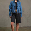Washed Denim Bomber Jacket