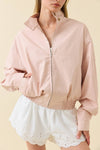 Minimal Stand Collar Zip Jacket