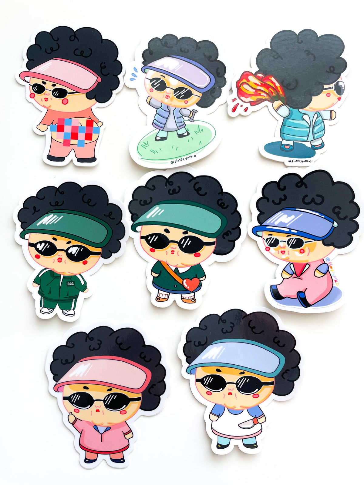 Ajumma Workout Asian Sticker