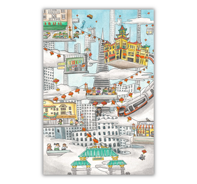 SF Chinatown 4" x 6" Postcard