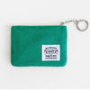 Embroidered Zip Pouch with Chain Ring