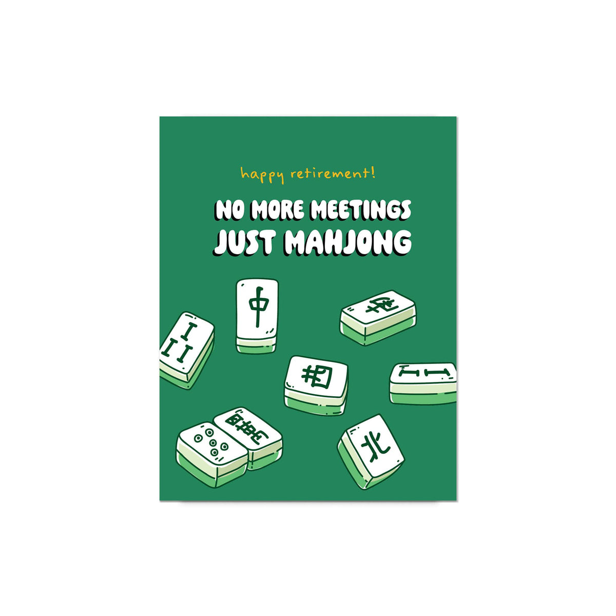 Just Mahjong Retirement Card