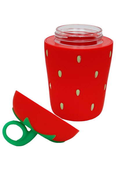 Strawberry Cased Portable Glass Tumbler