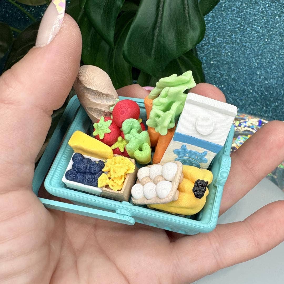 Shopping Basket Fidget Clicker Keychain