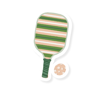 Stripes Pickleball Sticker