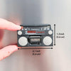 Retro Mini Cassette Tape Player Fridge Magnet, Black