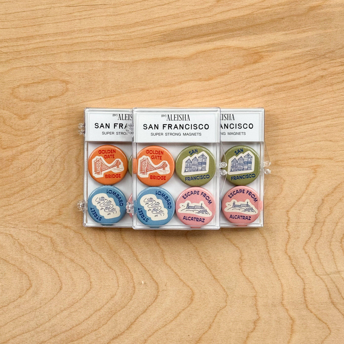 San Francisco Icons Magnet Set