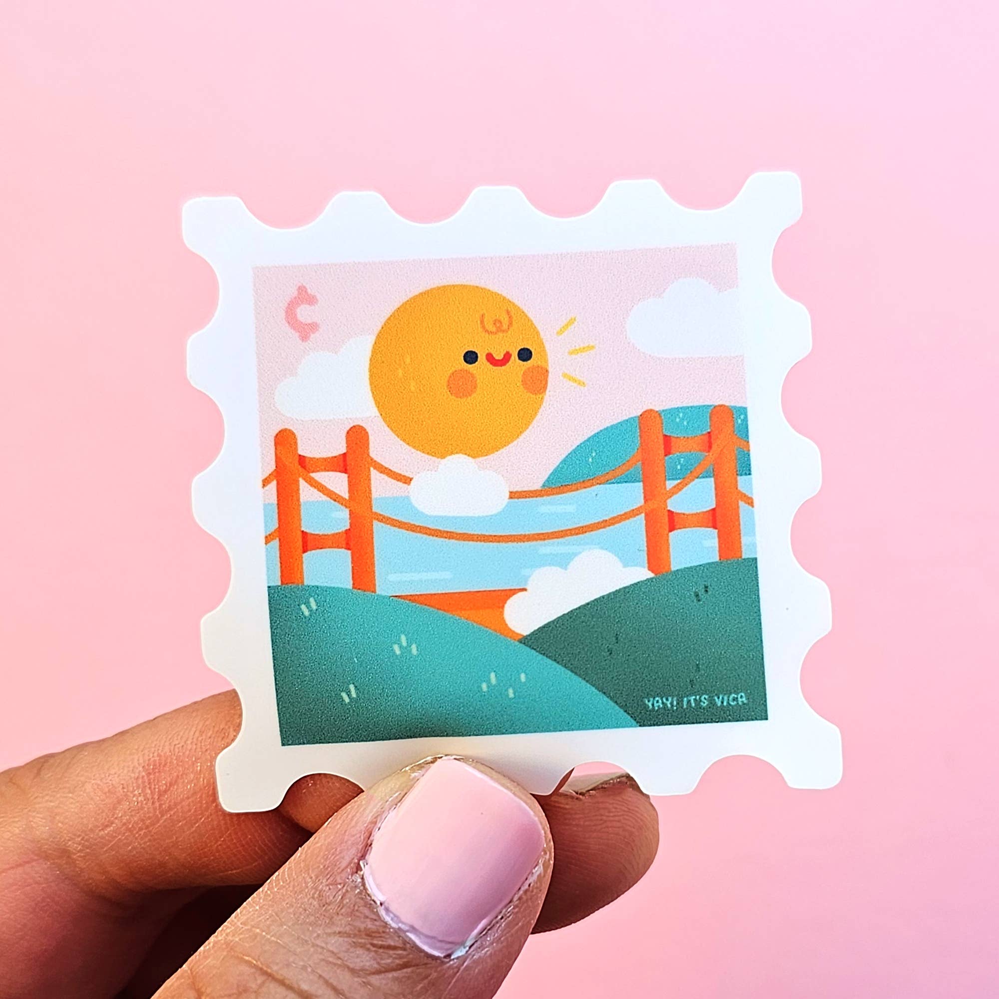 Golden Gate Bridge Stamp Sticker – On Waverly