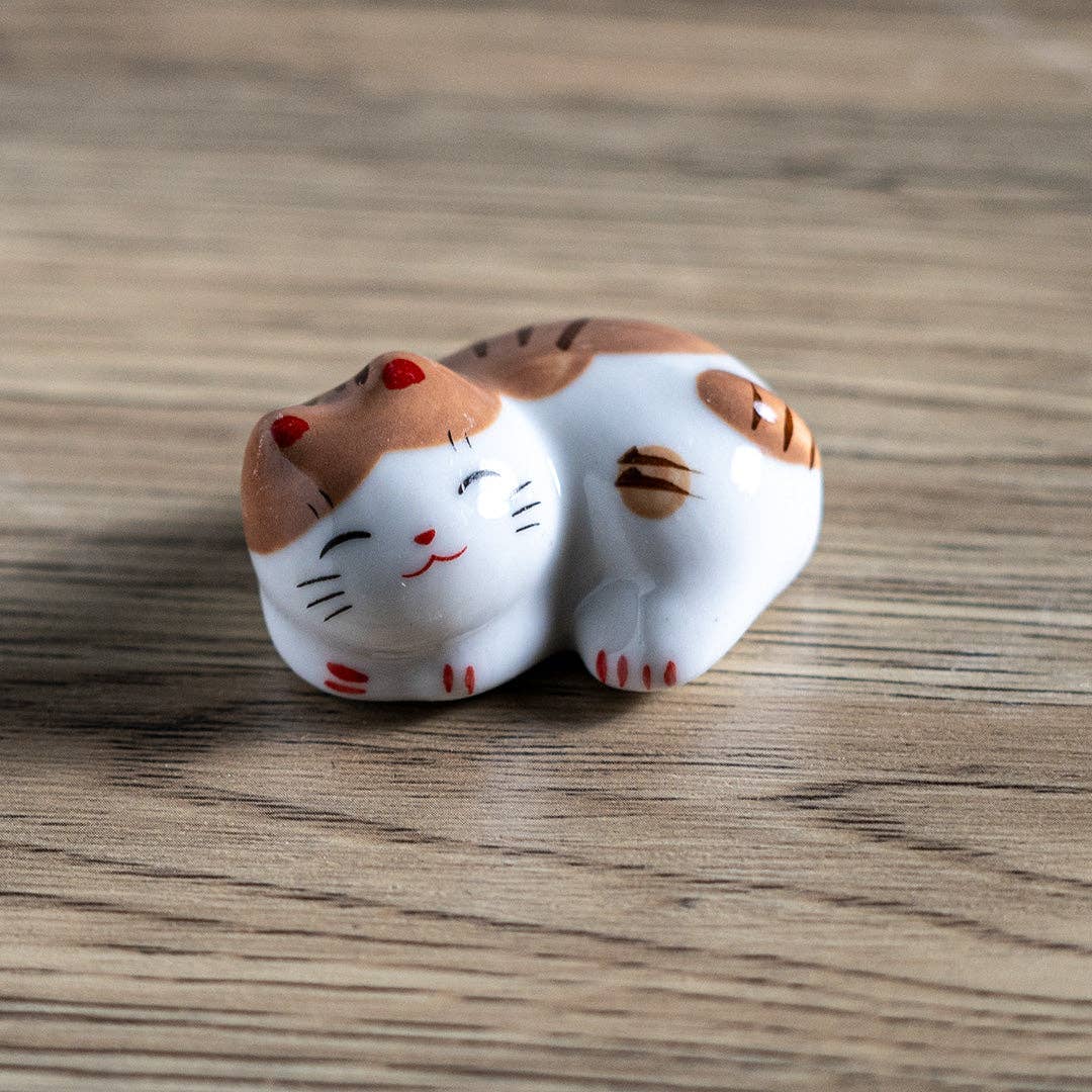 Cat Chopsticks Rest Brown