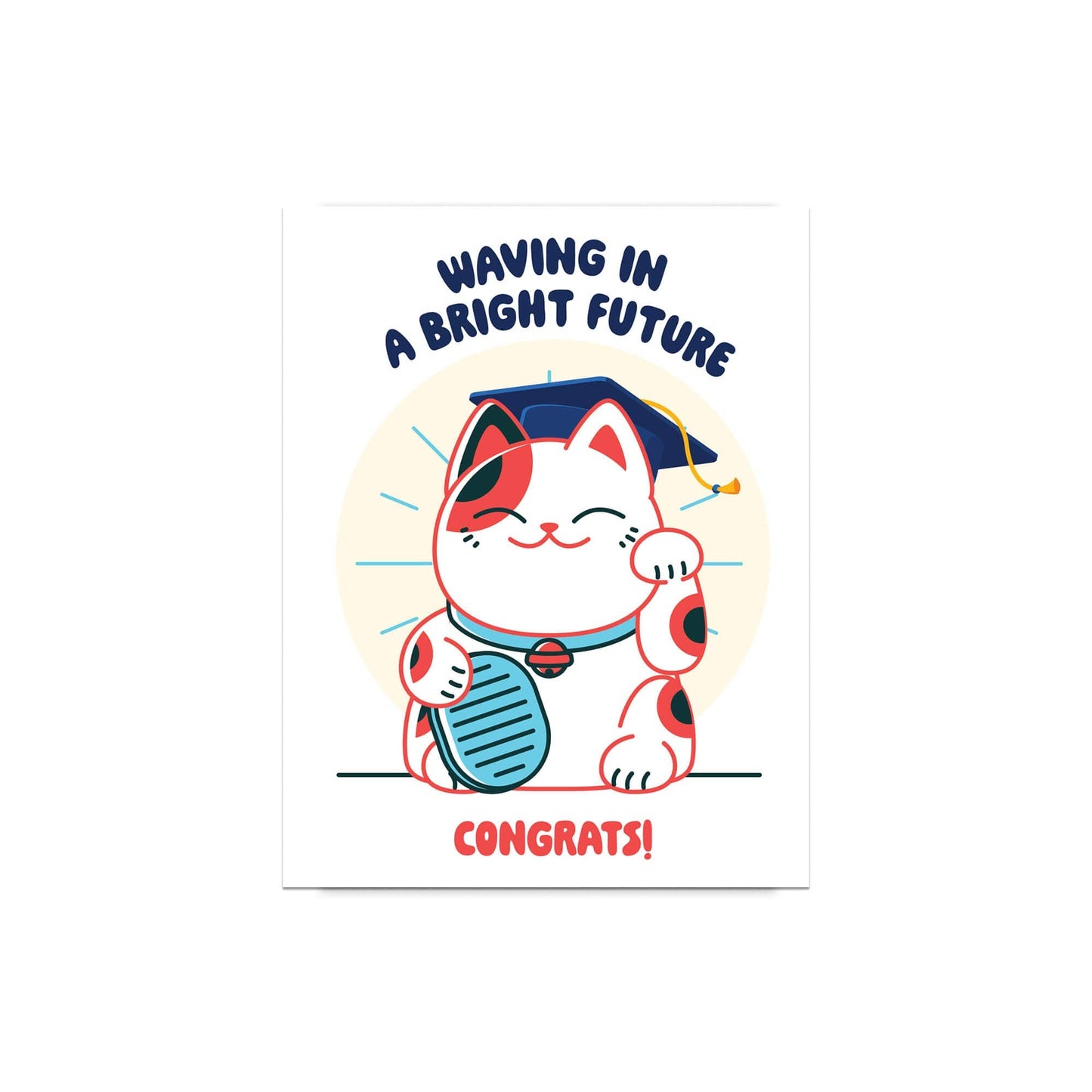 Lucky Cat Graduation Card