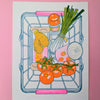Tomato Egg Risograph Print