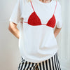 Caviar Print Bikini Graphic Tee