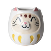 Japanese Daruma Cat Yunomi Style Tea Mug - White