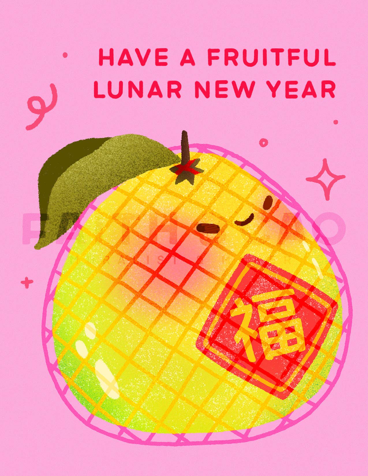 Lunar New Year Pomelo Card