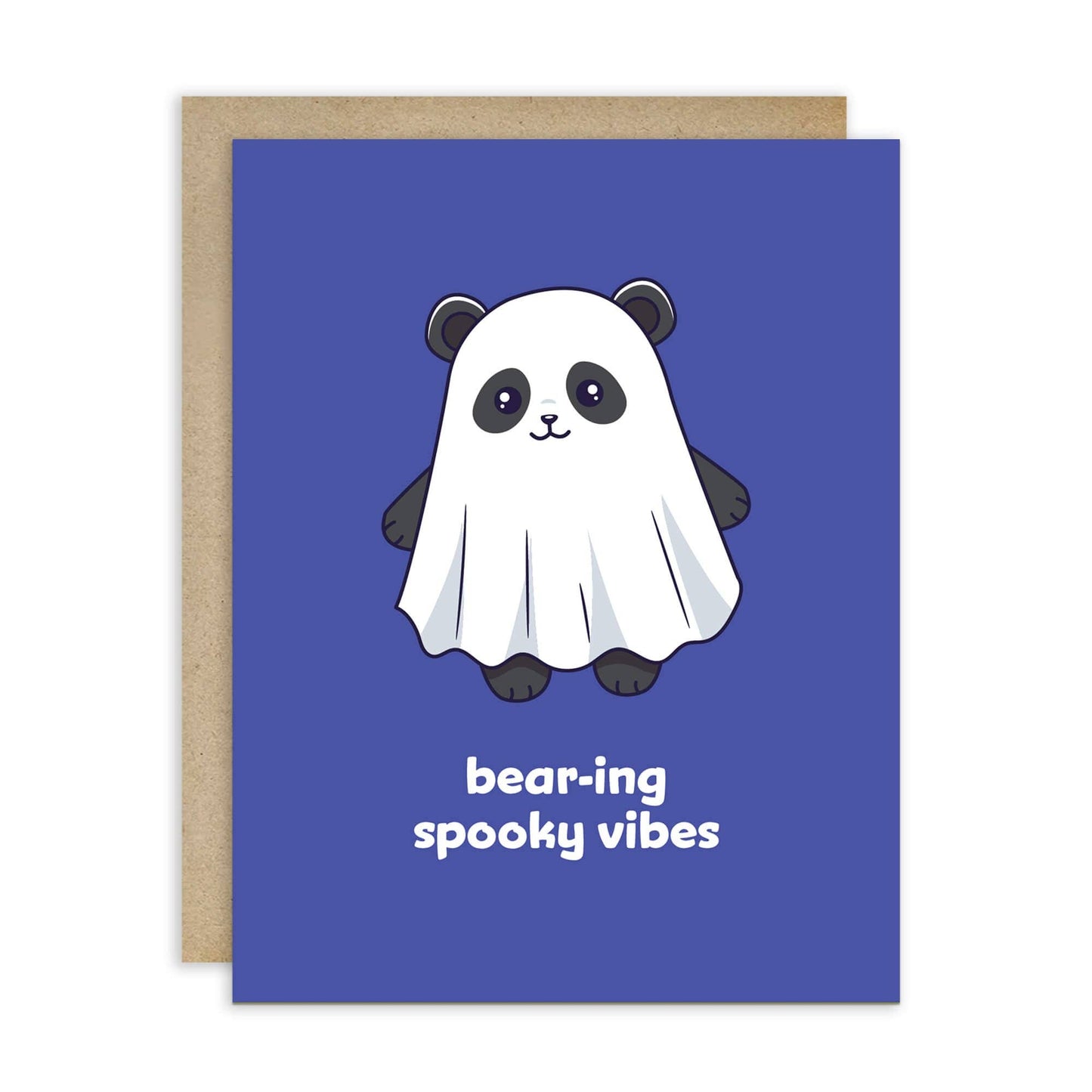 Bear-ing Spooky Panda Vibes Halloween Card