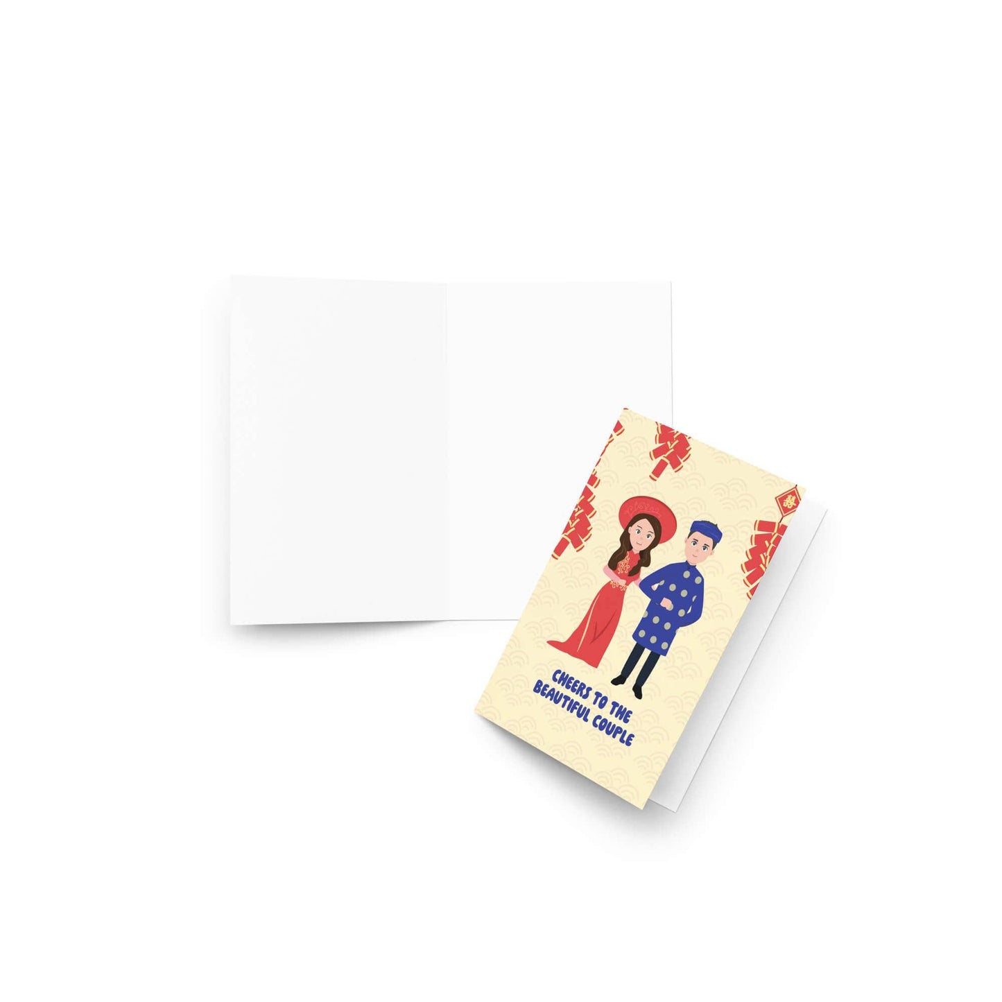 Vietnamese Couple Wedding Card