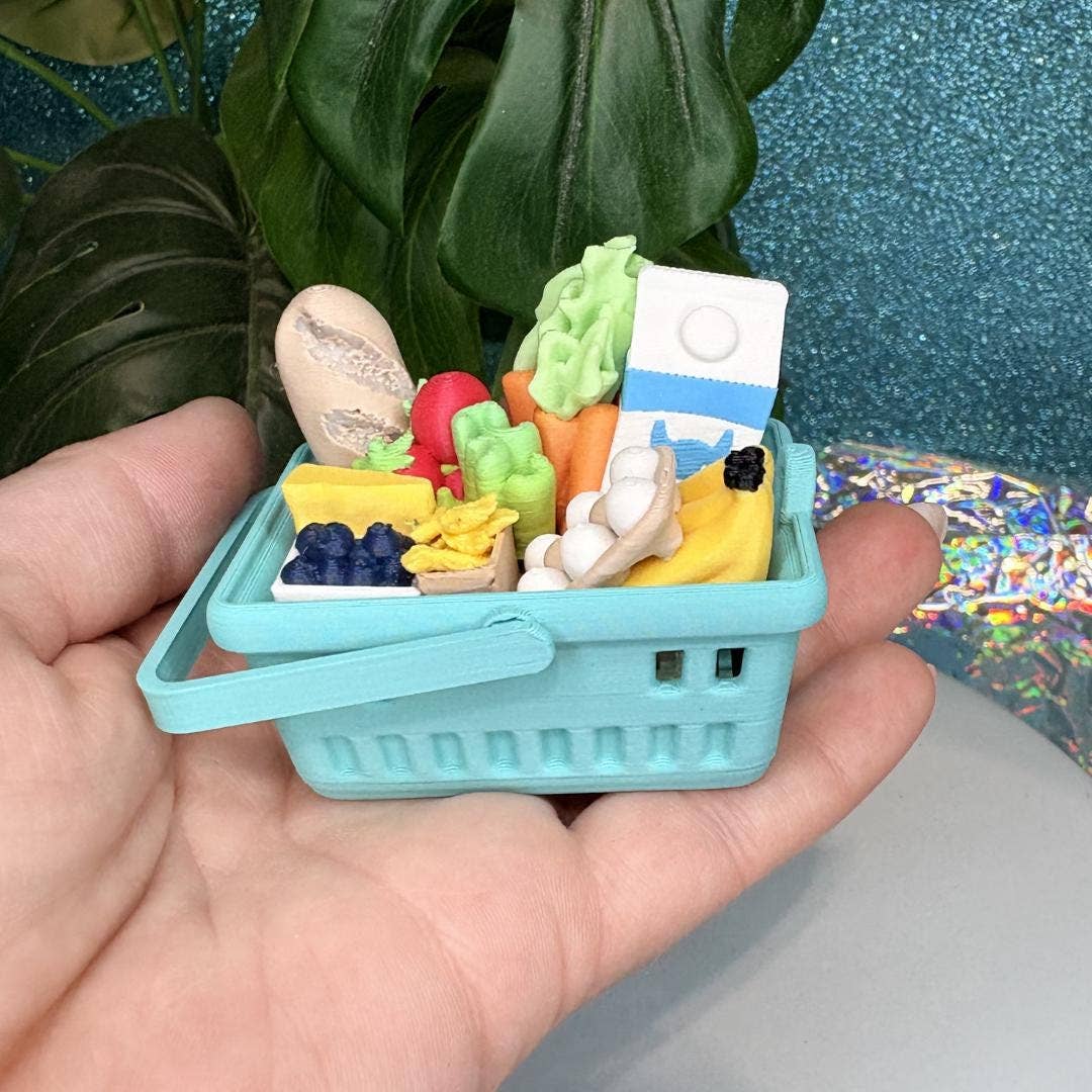 Shopping Basket Fidget Clicker Keychain
