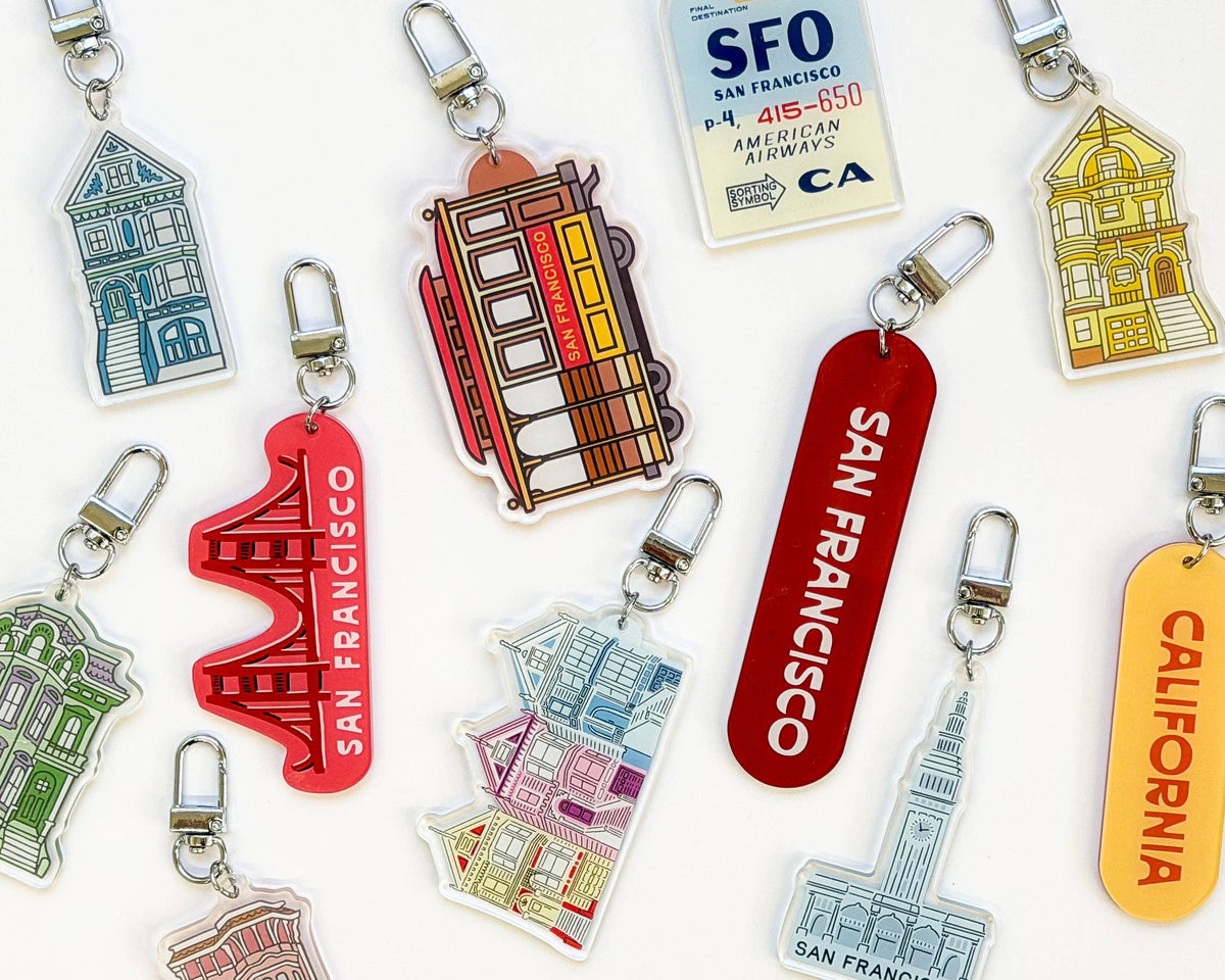 San Francisco Cable Car Acrylic Keychain