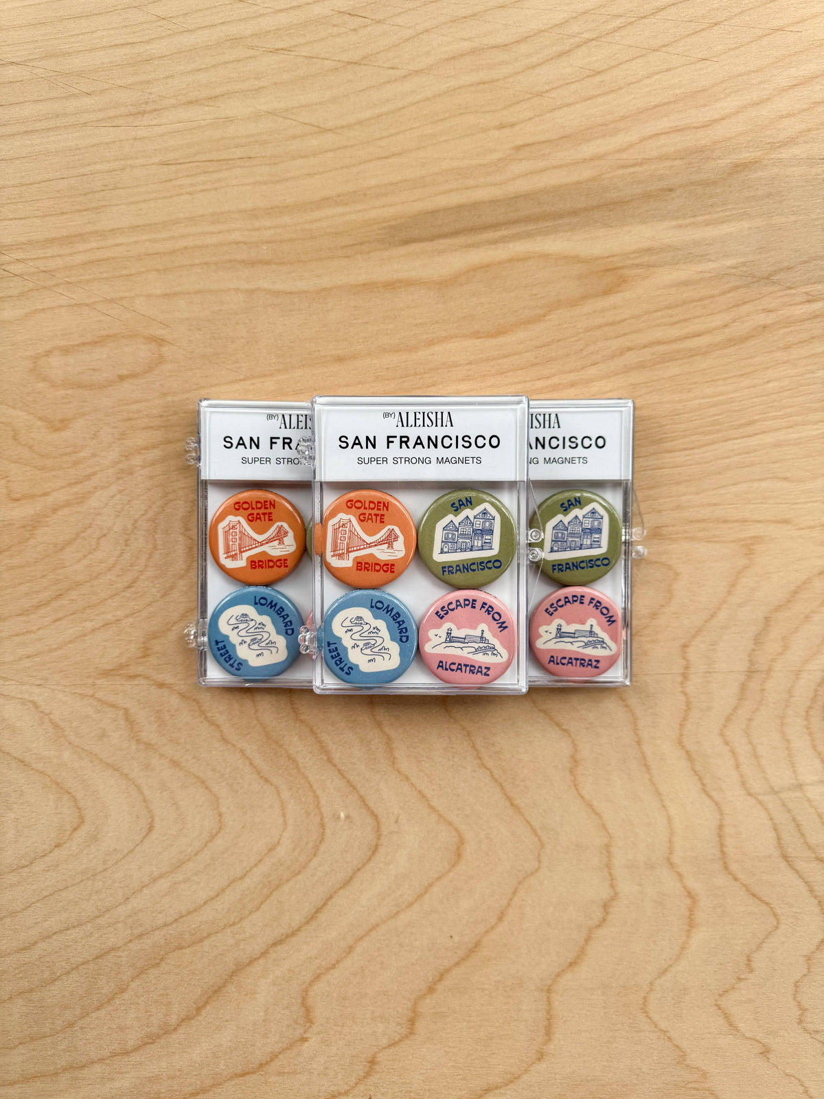 San Francisco Icons Magnet Set