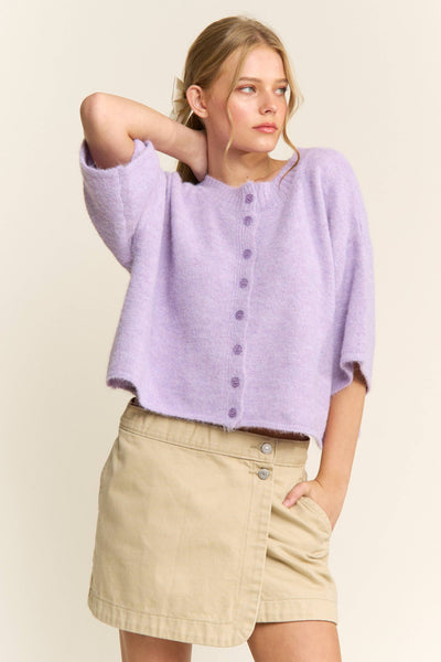 LOU - Cropped Boxy Cardigan