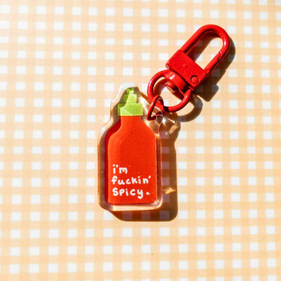 Spicy Baby Hot Sauce Acrylic Charm
