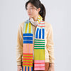 Patchwork Stripe Skinny Scarf
