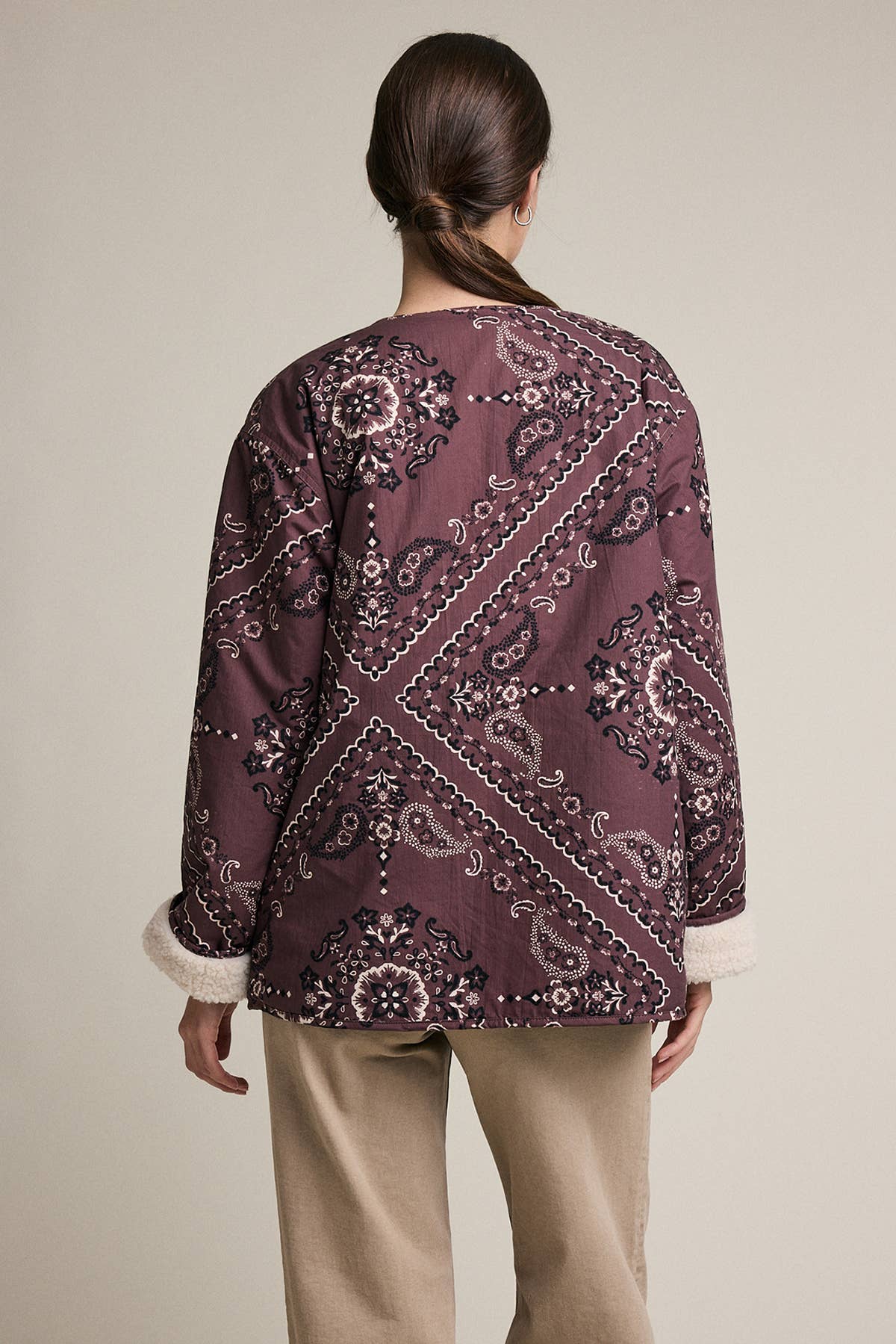 Reversible Sherpa Paisley Jacket