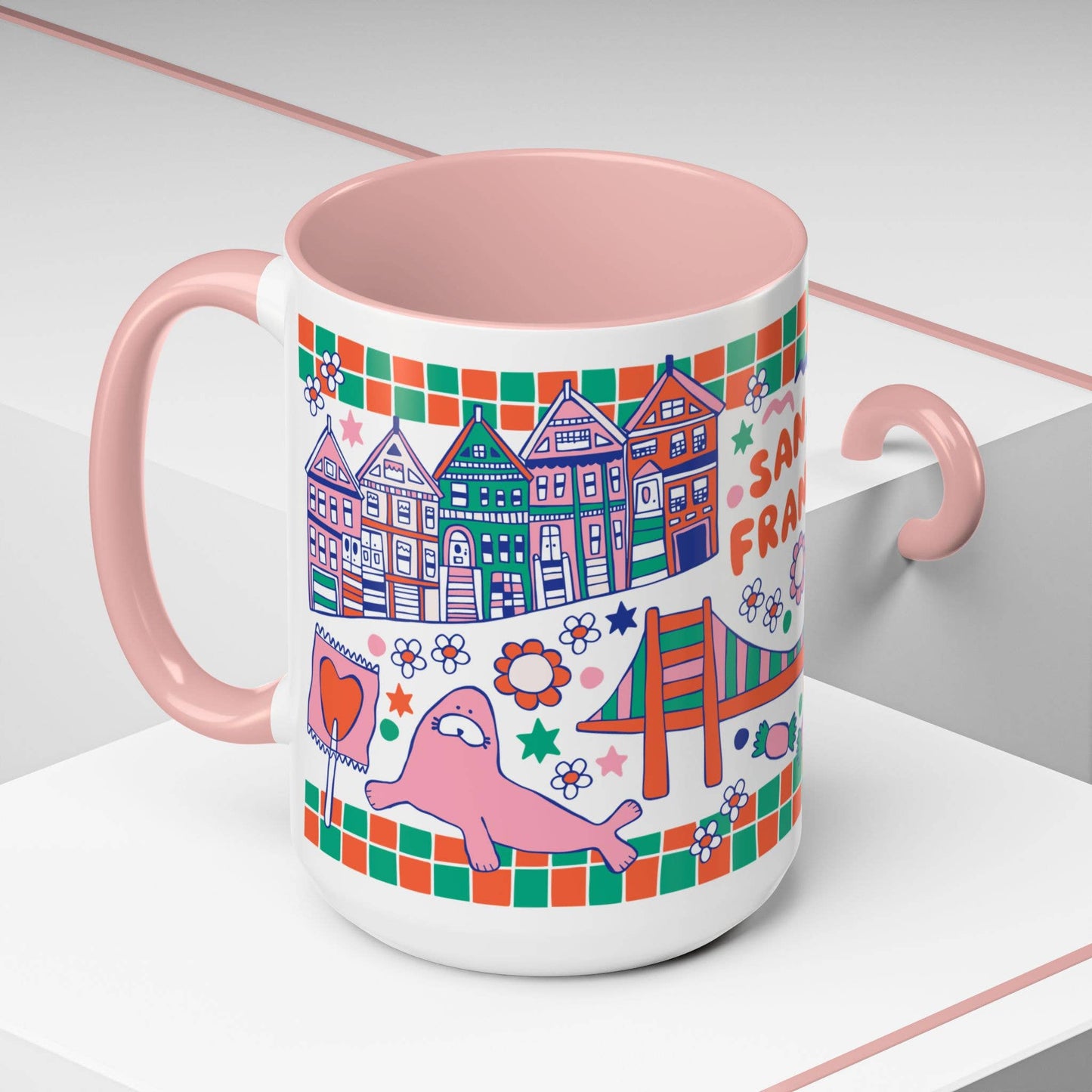 San Francisco Coffee Mug (15oz, pink)