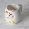 Japanese Daruma Cat Yunomi Style Tea Mug - White