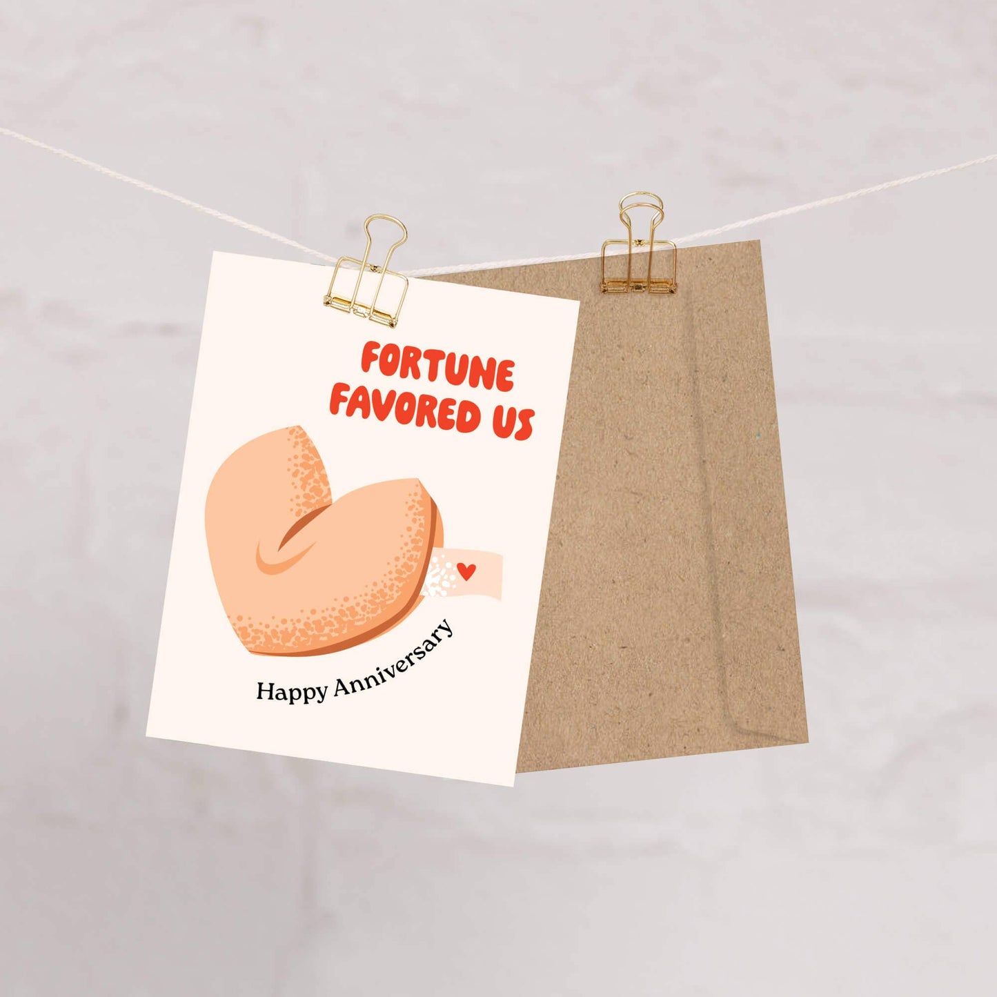 Fortune Favored Us Anniversary Card