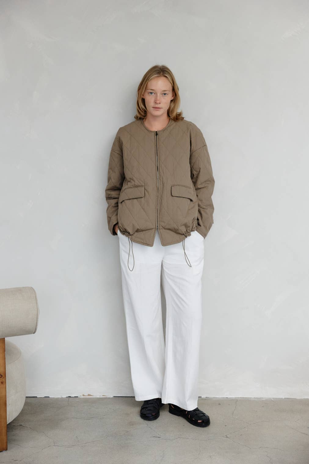 The Greta Jacket | Oversized Quilted Jacket with Drawstrings