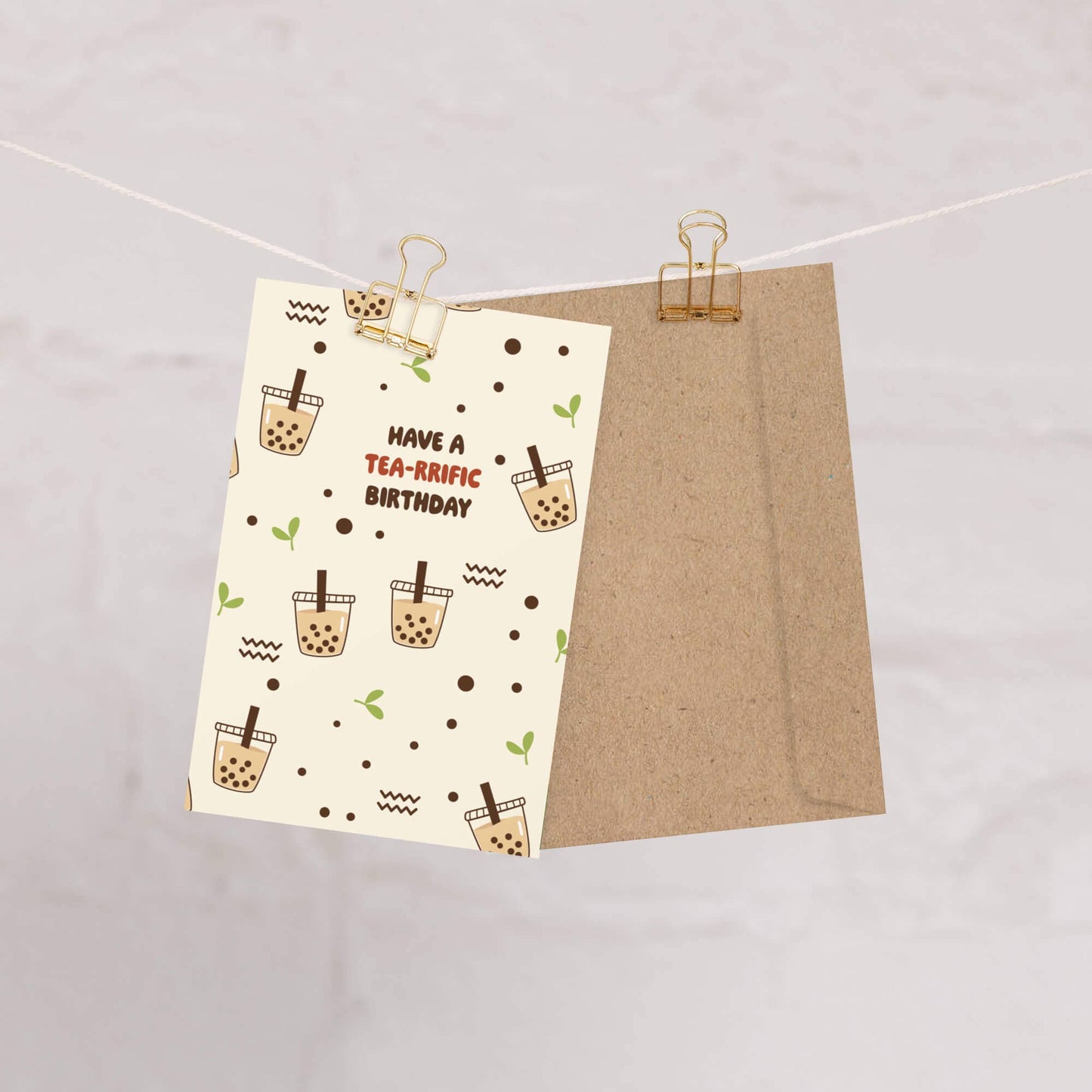 Tea-rrific Milk Tea Birthday Card